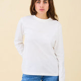 popeia - Langarmshirt aus Bio - Baumwolle | Off - White - Langarmshirt - ROSA ECK Concept Store