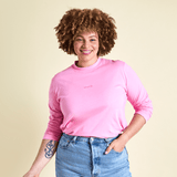 popeia - Langarmshirt aus Bio - Baumwolle | Pink - ROSA ECK - Basics, ,