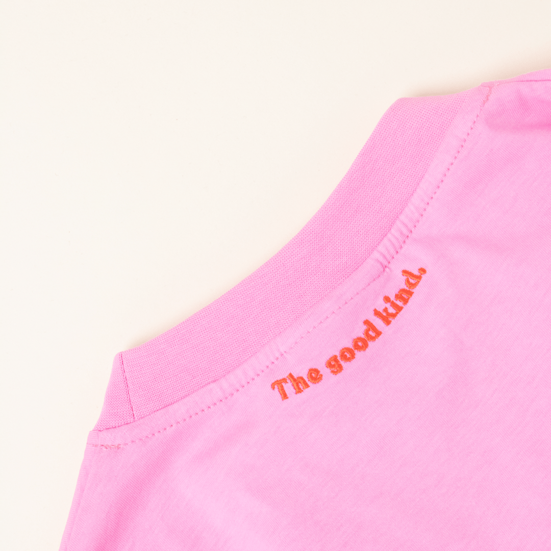 popeia - Langarmshirt aus Bio - Baumwolle | Pink - ROSA ECK - Basics, ,