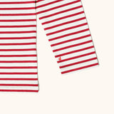 popeia - Langarmshirt Gestreift aus Bio - Baumwolle | Bordeaux/Off - White - Langarmshirt - ROSA ECK Concept Store