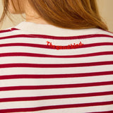 popeia - Langarmshirt Gestreift aus Bio - Baumwolle | Bordeaux/Off - White - Langarmshirt - ROSA ECK Concept Store
