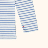 popeia - Langarmshirt Gestreift aus Bio - Baumwolle | Eisblau/Off - White - Langarmshirt - ROSA ECK Concept Store