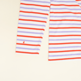 popeia - Langarmshirt Gestreift aus Bio - Baumwolle | Lila/Rot/Weiß - ROSA ECK - Lila, Rot, Streifen