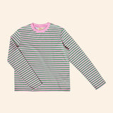 popeia - Langarmshirt Gestreift aus Bio - Baumwolle | Pink/Grün - Langarmshirt - ROSA ECK Concept Store