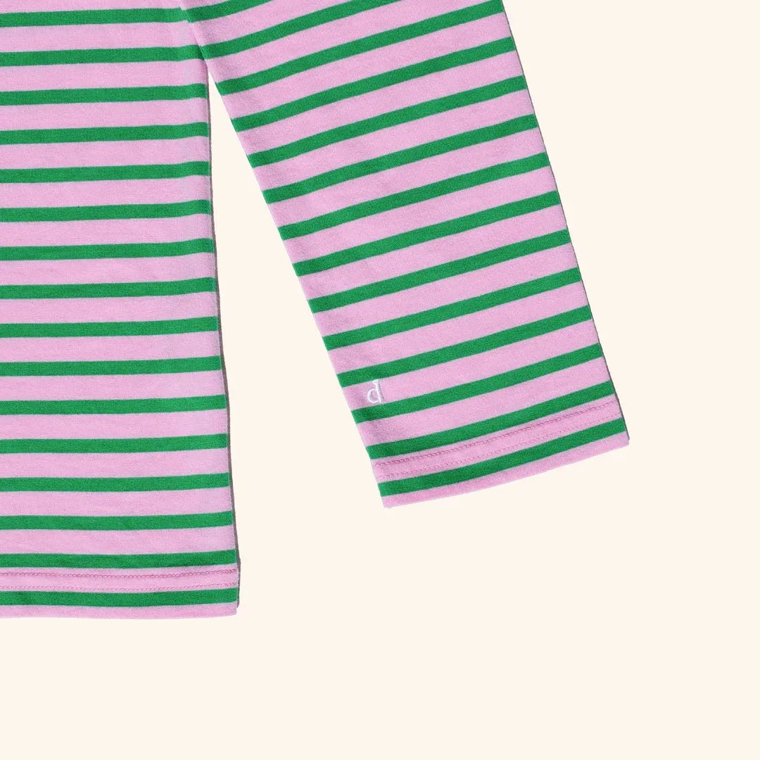 popeia - Langarmshirt Gestreift aus Bio - Baumwolle | Pink/Grün - Langarmshirt - ROSA ECK Concept Store
