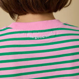 popeia - Langarmshirt Gestreift aus Bio - Baumwolle | Pink/Grün - Langarmshirt - ROSA ECK Concept Store