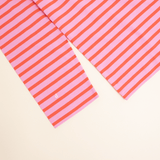 popeia - Langarmshirt Gestreift aus Bio - Baumwolle | Pink/Rot - ROSA ECK - Pink, Rot, Streifen