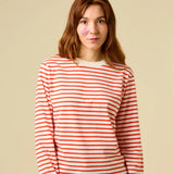 popeia - Langarmshirt Gestreift aus Bio - Baumwolle | Popeia Rot/Off - White - Langarmshirt - ROSA ECK Concept Store