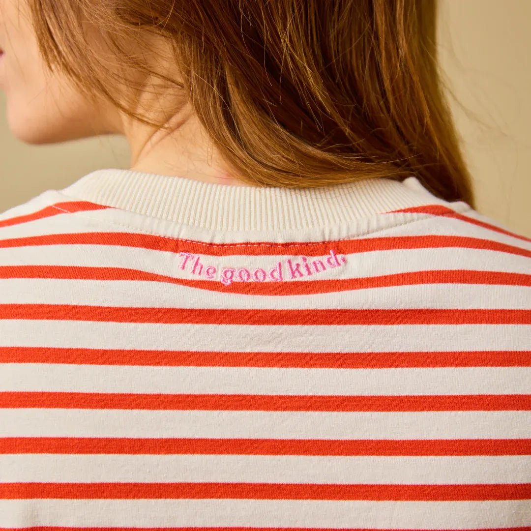 popeia - Langarmshirt Gestreift aus Bio - Baumwolle | Popeia Rot/Off - White - Langarmshirt - ROSA ECK Concept Store