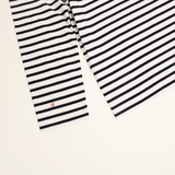 popeia - Langarmshirt Gestreift aus Bio - Baumwolle | Schwarz/Weiß - ROSA ECK - Schwarz, Streifen,
