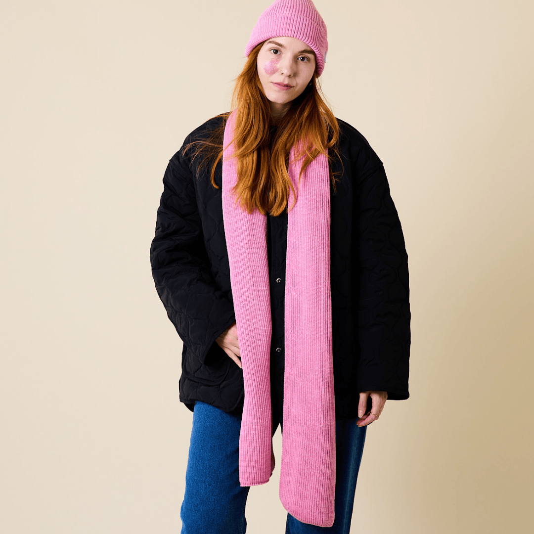 popeia - Schal aus Merinowolle | Pink - ROSA ECK - , ,