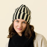 popeia - Special Beanie aus Merinowolle • Schwarz/Weiß - Mütze - ROSA ECK