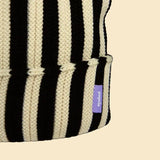 popeia - Special Beanie aus Merinowolle • Schwarz/Weiß - Mütze - ROSA ECK