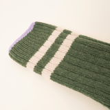 popeia - Stricksocken aus Wolle | Grün mit Streifen - ROSA ECK - , ,