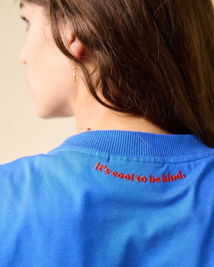 popeia - T-Shirt aus Bio - Baumwolle | Königsblau - T-Shirt - ROSA ECK Concept Store