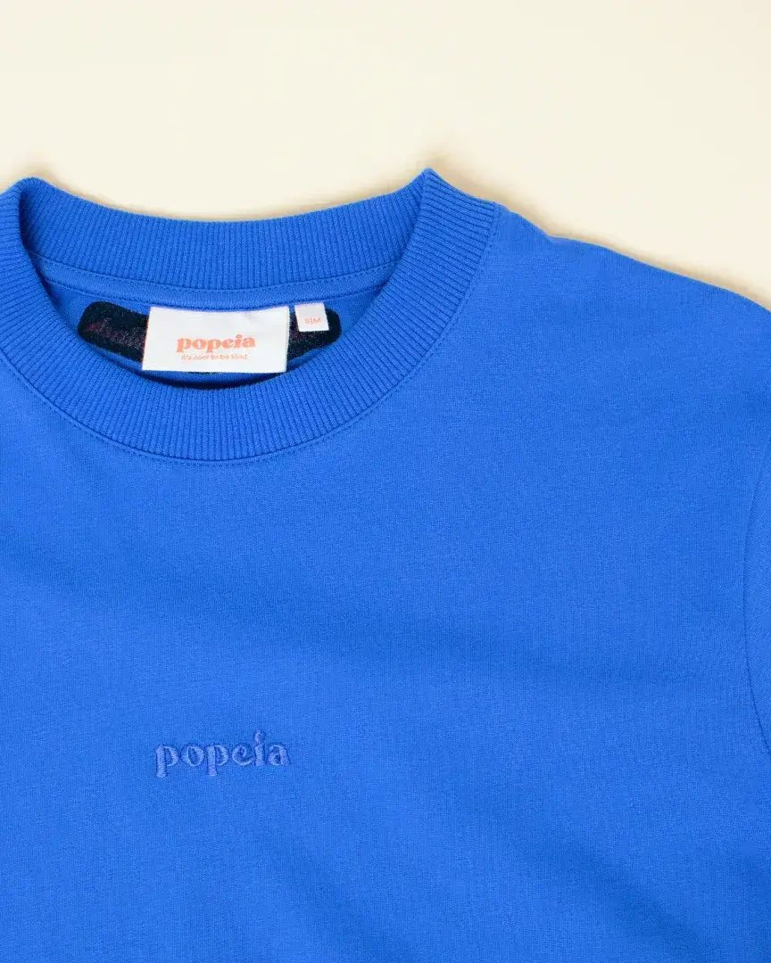 popeia - T-Shirt aus Bio - Baumwolle | Königsblau - T-Shirt - ROSA ECK Concept Store