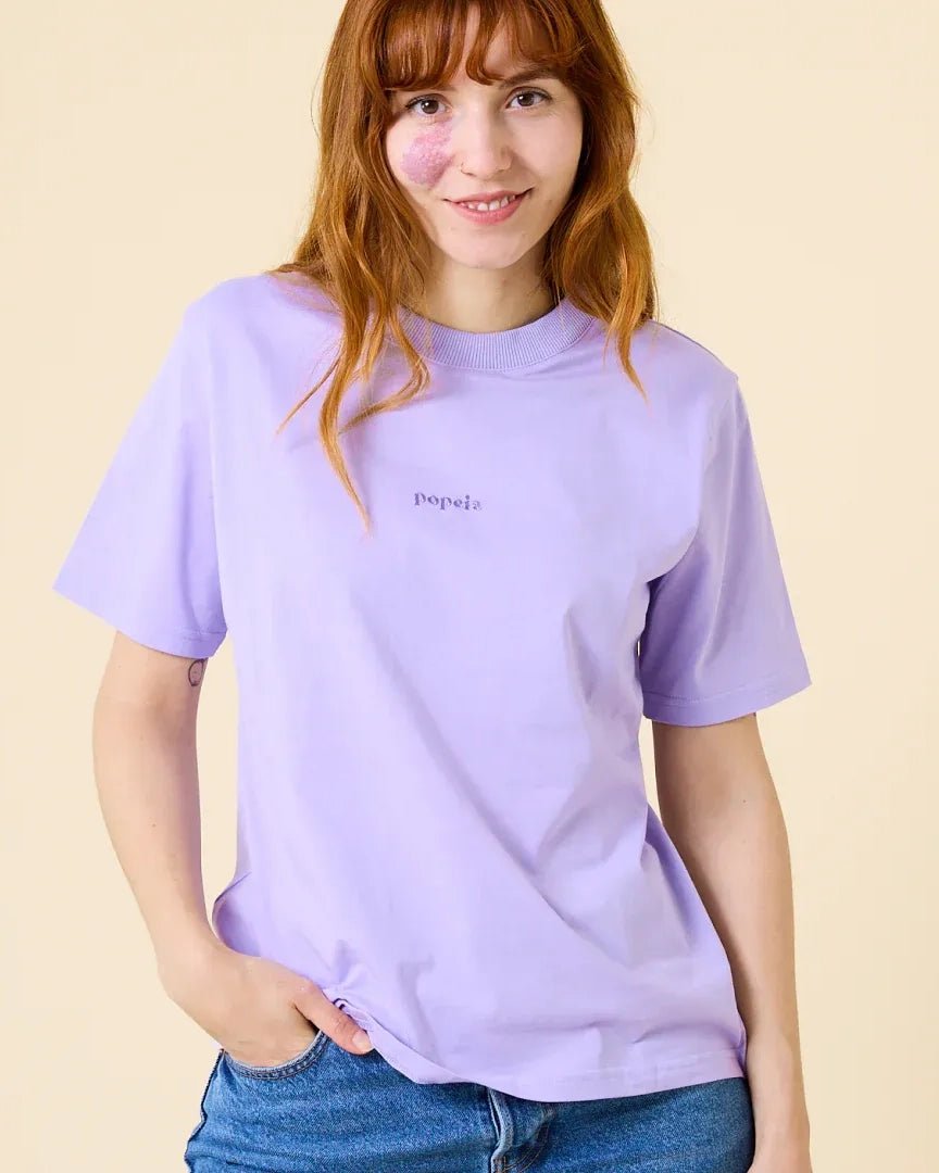 popeia - T-Shirt aus Bio - Baumwolle | Lila - T-Shirt - ROSA ECK Concept Store