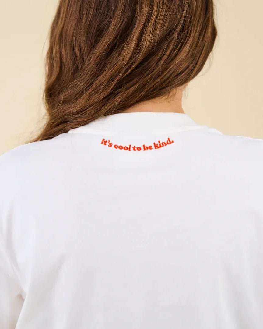 popeia - T-Shirt aus Bio - Baumwolle | Off - White - T-Shirt - ROSA ECK Concept Store
