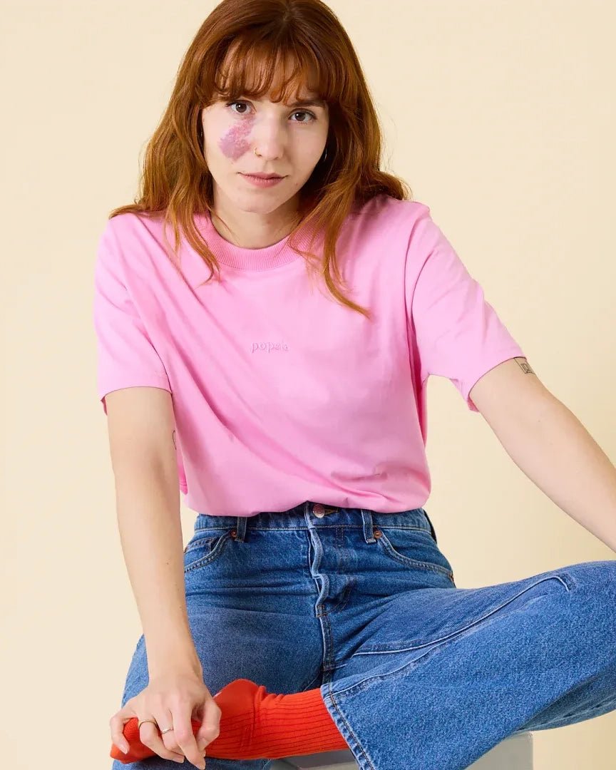 popeia - T-Shirt aus Bio - Baumwolle | Pink - T-Shirt - ROSA ECK Concept Store