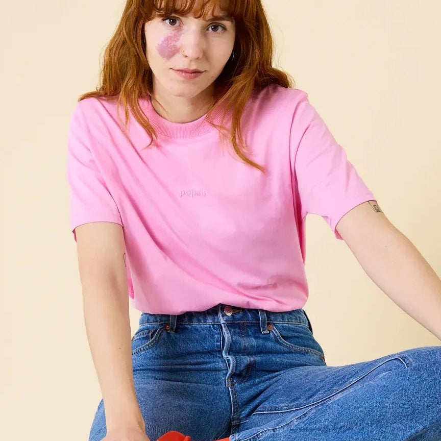 popeia - T-Shirt aus Bio - Baumwolle | Pink - T-Shirt - ROSA ECK Concept Store