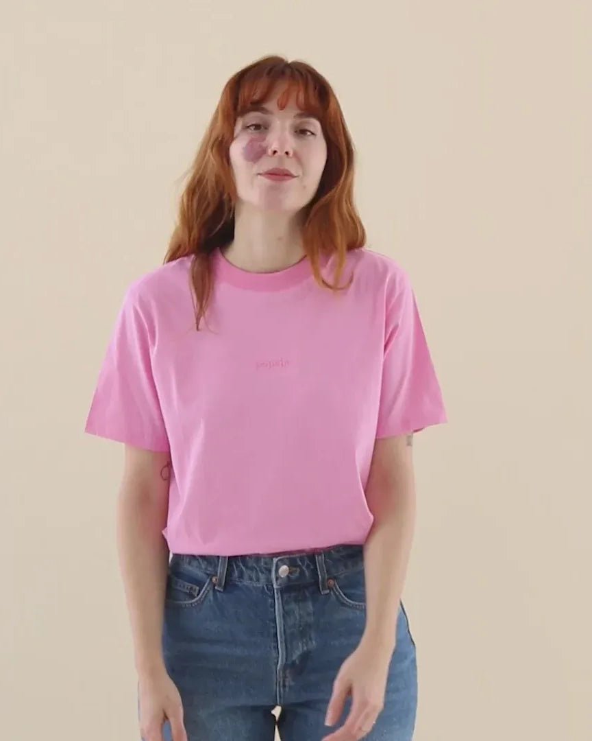 popeia - T-Shirt aus Bio - Baumwolle | Pink - T-Shirt - ROSA ECK Concept Store