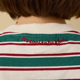 popeia - T-Shirt Gestreift aus Bio - Baumwolle • Dunkelgrün/Bordeaux - T-Shirt - ROSA ECK