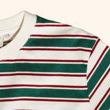 popeia - T-Shirt Gestreift aus Bio - Baumwolle • Dunkelgrün/Bordeaux - T-Shirt - ROSA ECK