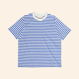 popeia - T-Shirt Gestreift aus Bio - Baumwolle | Königsblau/Off - White - T-Shirt - ROSA ECK Concept Store