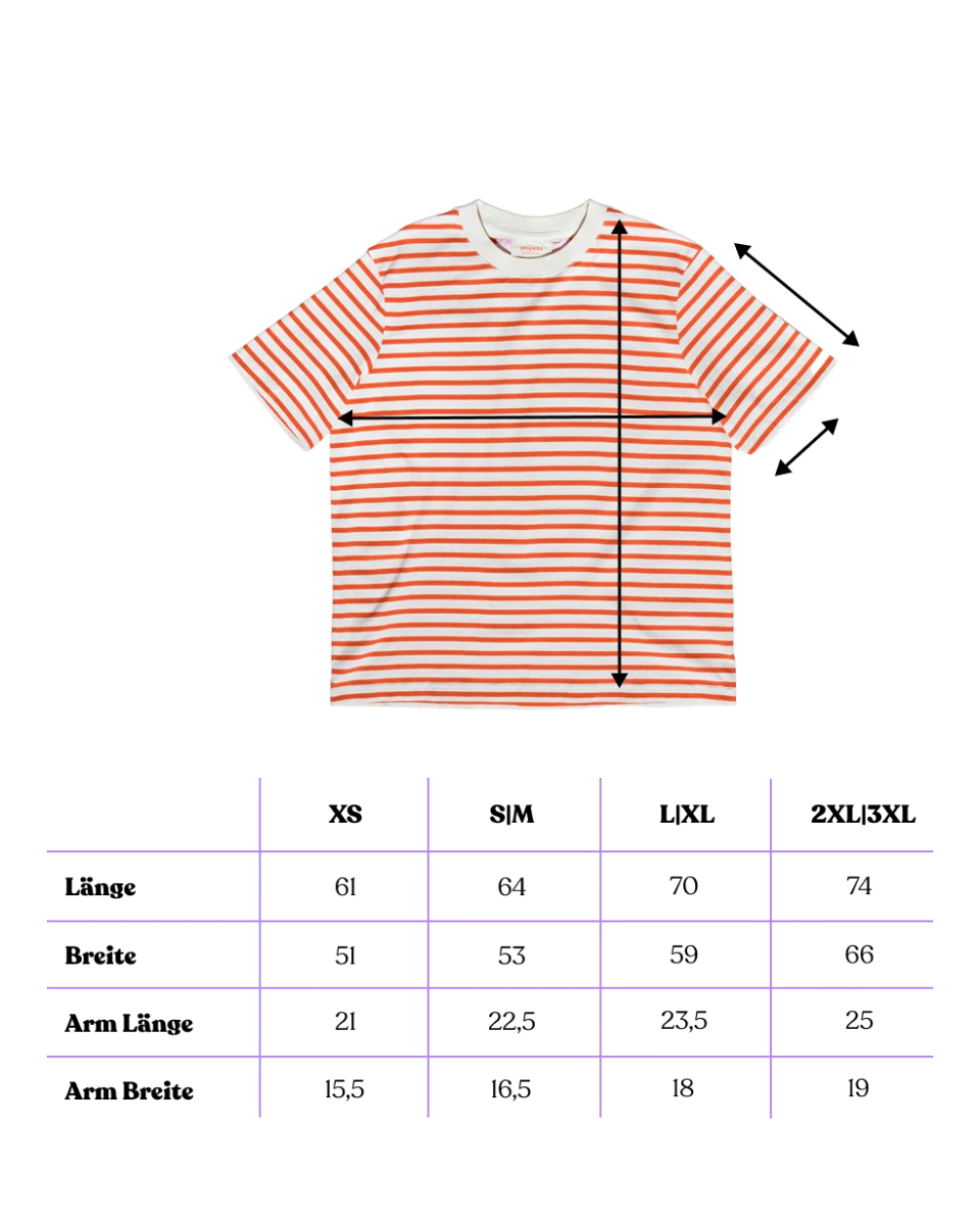 popeia - T-Shirt Gestreift aus Bio - Baumwolle • Popeia Rot/Off - White - T-Shirt - ROSA ECK Concept Store