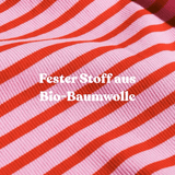 popeia - THE 24/7 Top aus Bio - Baumwolle • Gestreift in Pink/Rot - Top - ROSA ECK Concept Store