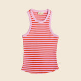 popeia - THE 24/7 Top aus Bio - Baumwolle • Gestreift in Pink/Rot - Top - ROSA ECK Concept Store