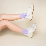 popeia - THE CASUAL Ankle Socken aus Bio - Baumwolle • Lila - Socken - ROSA ECK Concept Store