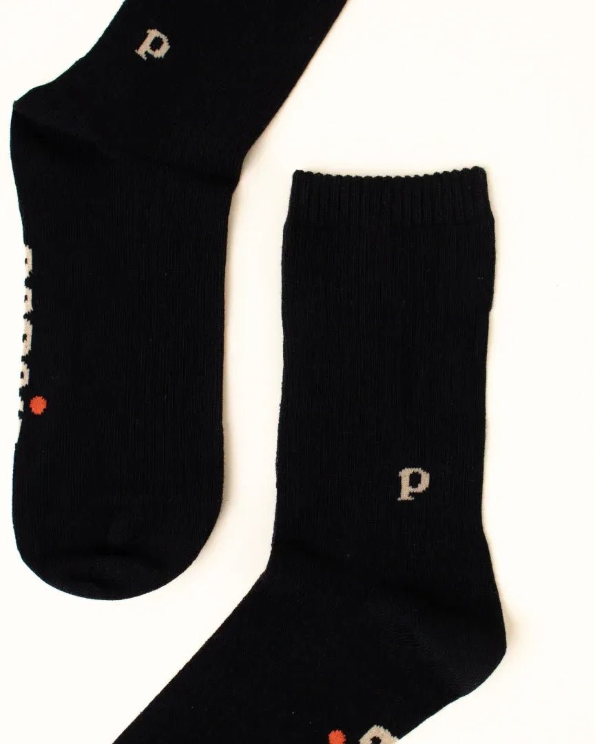 popeia - THE CASUAL Socken aus Bio - Baumwolle | Schwarz - Socken - ROSA ECK Concept Store