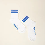 popeia - THE TENNIS Ankle Socken aus Bio - Baumwolle • Blaue Streifen - Socken - ROSA ECK Concept Store