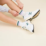 popeia - THE TENNIS Ankle Socken aus Bio - Baumwolle • Grün/Lila - Socken - ROSA ECK Concept Store