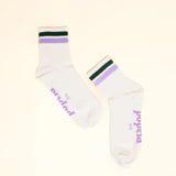 popeia - THE TENNIS Ankle Socken aus Bio - Baumwolle • Grün/Lila - Socken - ROSA ECK Concept Store