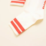 popeia - THE TENNIS Ankle Socken aus Bio - Baumwolle • Rote Streifen - Socken - ROSA ECK Concept Store