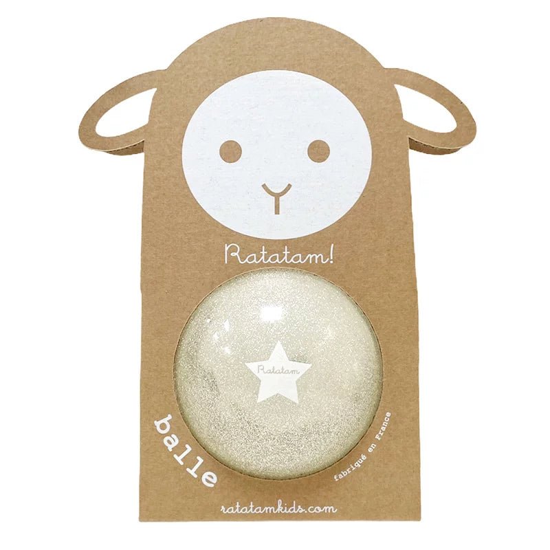 Ratatam - BABY SHEEP BALL Kleiner Spielball (10 cm) | Silber - ROSA ECK - Kinder, ,
