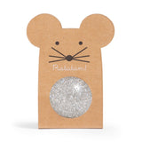 Ratatam - GLITTER MOUSE BOUNCING BALL Flummi | Silber - ROSA ECK - Kinder, ,