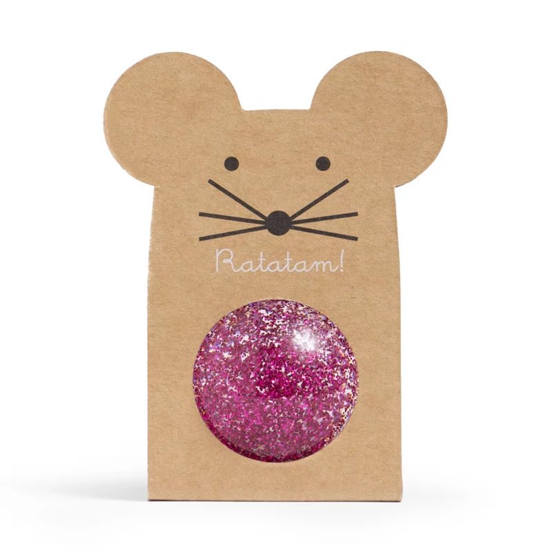 Ratatam - GLITTER MOUSE BOUNCING BALL Flummi | Pink - ROSA ECK - Kinder, Pink,