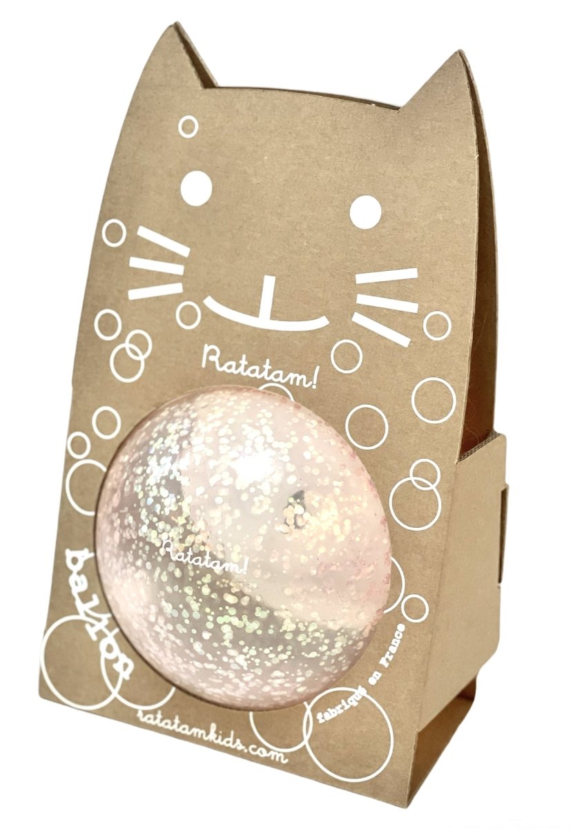 Ratatam - THE CAT BUBBLE BALL Spielball (15 cm) | Pink - ROSA ECK - Kinder, Unterwegs,