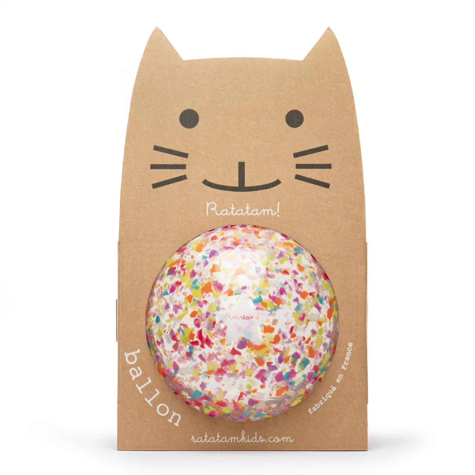 Ratatam - THE CONFETTI BALL Spielball (22 cm) | Bunt - ROSA ECK - Kinder, ,