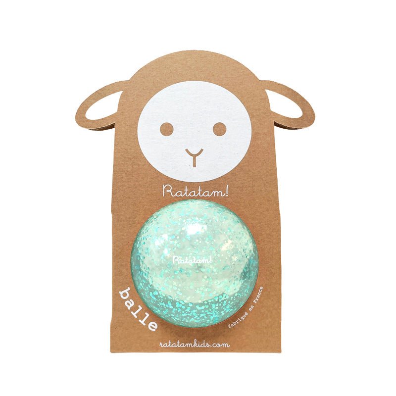 Ratatam - THE SHEEP BUBBLE BALL Kleiner Spielball (10 cm) | Blau - ROSA ECK - , ,
