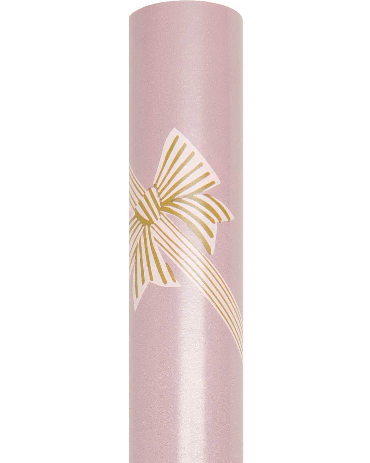 Rico Design - Geschenkpapier Schleifen | Streifen Rosa - Geschenkpapier - ROSA ECK - , ,