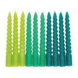 Rico Design - Mini - Spiralkerzen Set (10 Stück) | Green Mix - ROSA ECK Concept Store