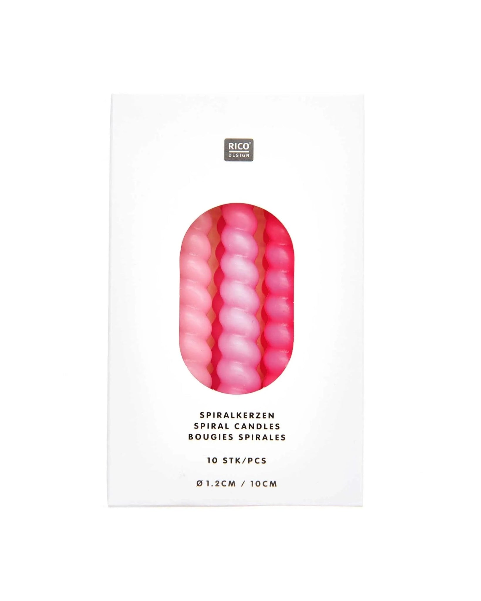 Rico Design - Mini - Spiralkerzen Set (10 Stück) | Pink Mix - ROSA ECK Concept Store