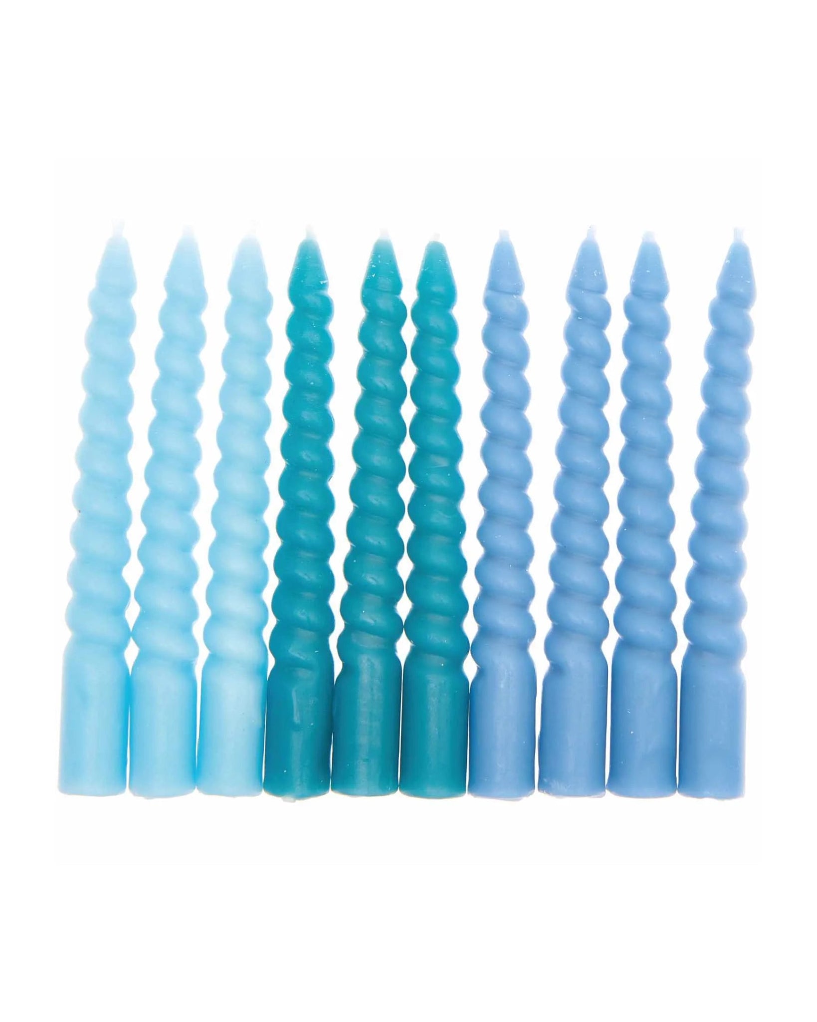 Rico Design - Mini - Spiralkerzen Set (10 Stück) | Smokey Blue Mix - ROSA ECK Concept Store