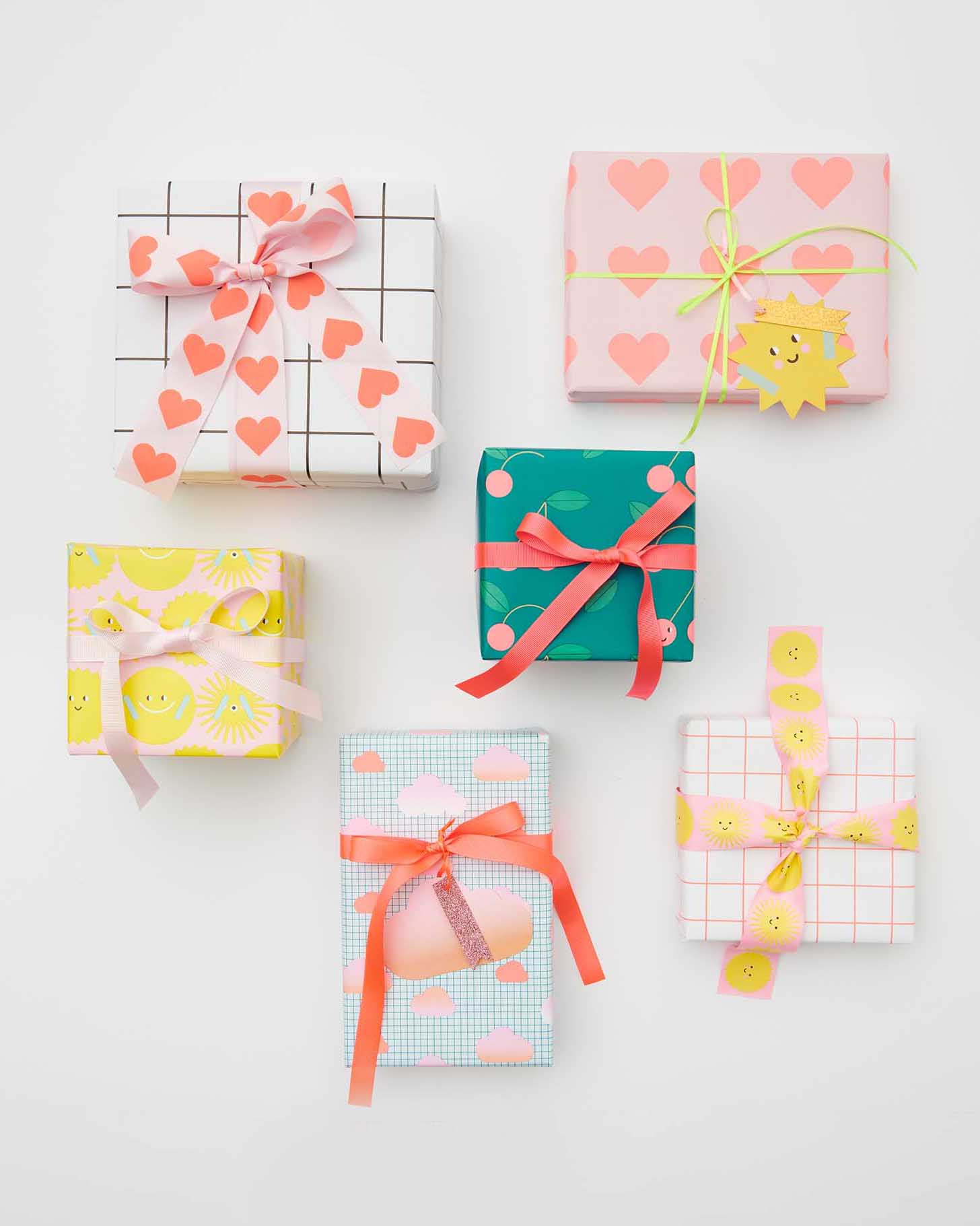 Rico Design - Paper Poetry Geschenkpapier | Herzen - Geschenkpapier - ROSA ECK - Rosa, ,