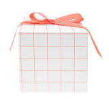 Rico Design - Paper Poetry Geschenkpapier Raster | Grid Neon Rot - Geschenkpapier - ROSA ECK - Weiß, ,