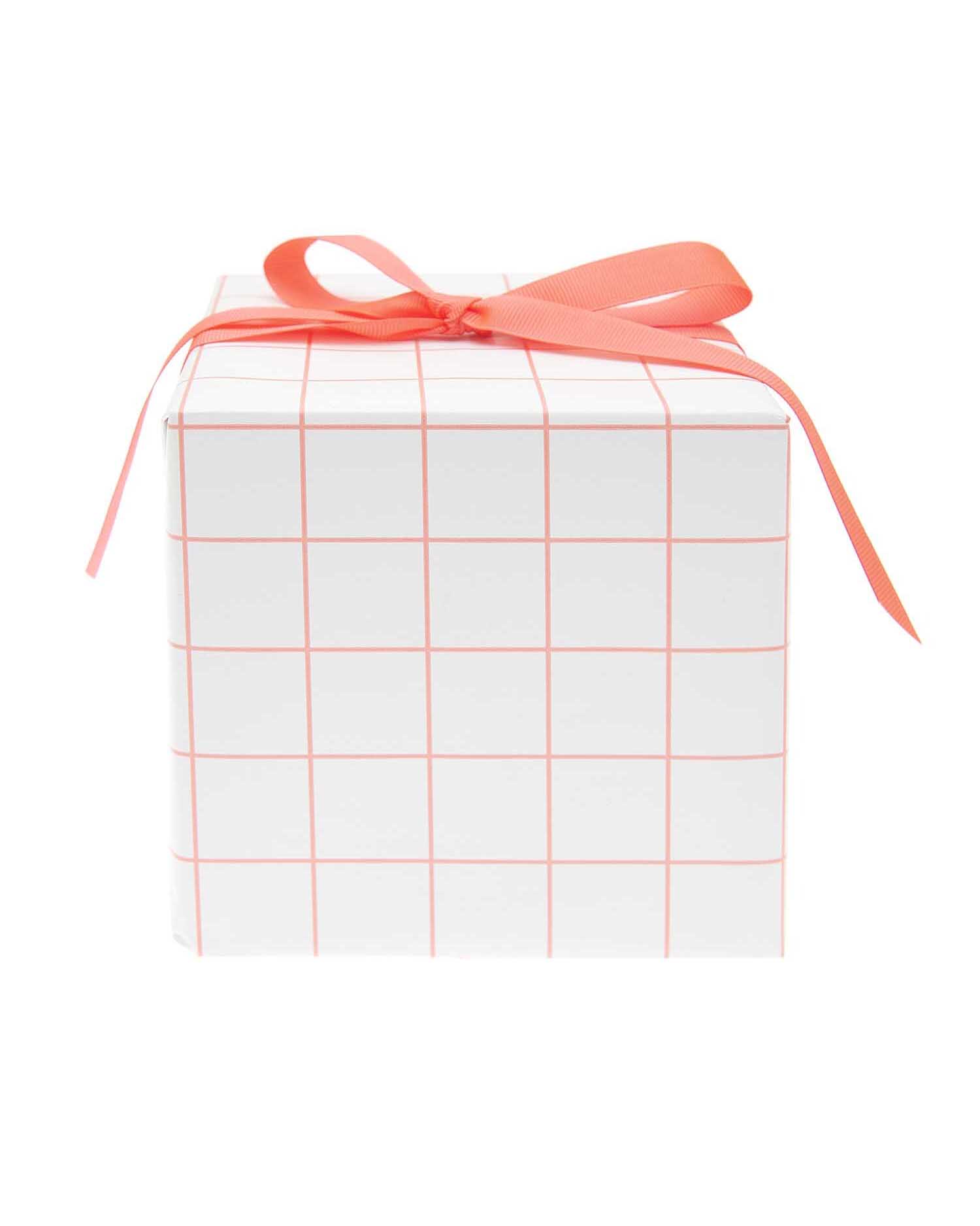 Rico Design - Paper Poetry Geschenkpapier Raster | Grid Neon Rot - Geschenkpapier - ROSA ECK - Weiß, ,
